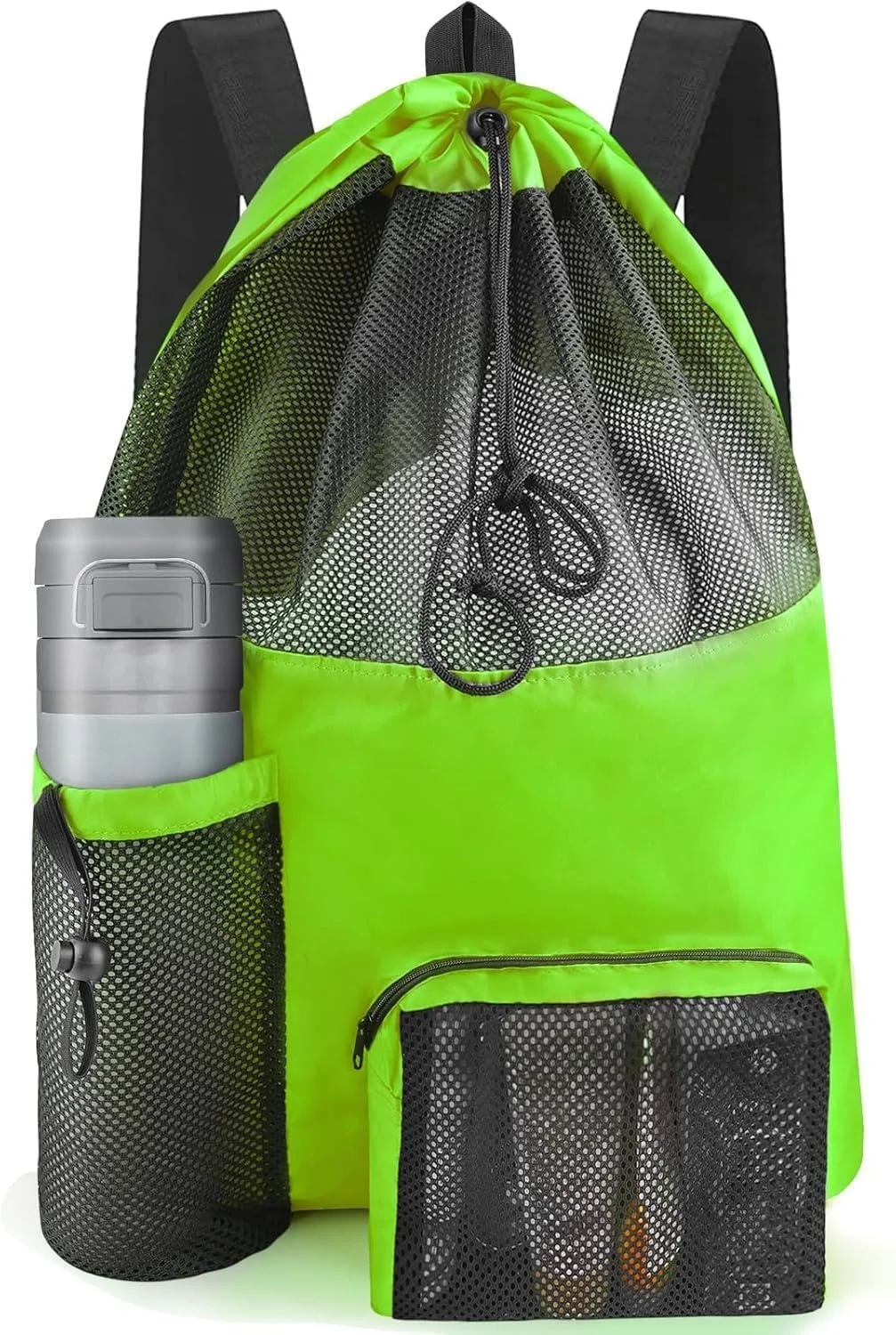 کیف توری ساحلی یلاجوی، کیف های ضدآب باشگاه ورزشی برای زنان و مردان، کوله پشتی بند دار بزرگ برای وسایل شنا