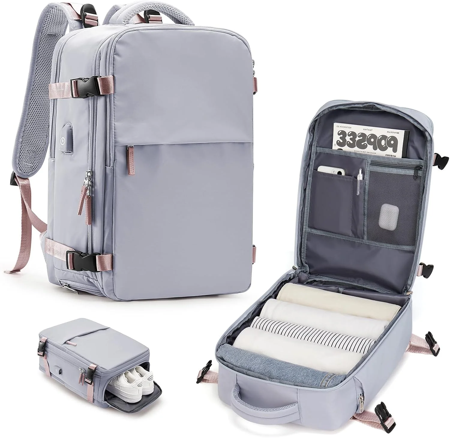 کوله پشتی بزرگ مسافرتی زنانه، کوله پشتی دستی، کوله پشتی کوهنوردی ضد آب ورزشی در فضای باز، کوله پشتی روزانه غیر رسمی، کیف مدرسه ...