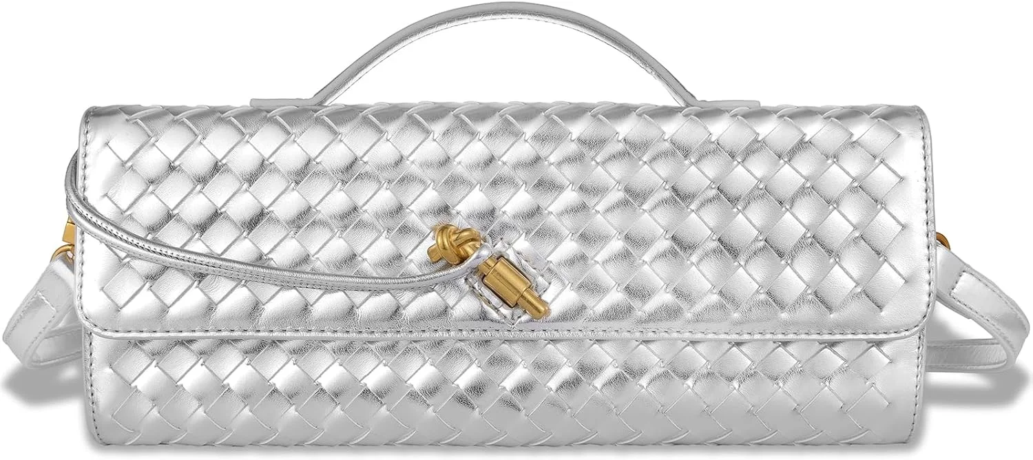 کیف دستی بافتنی زنانه، کیف دوشی چرمی غیر رسمی، کیف کلاچ کراس بادی مد روز