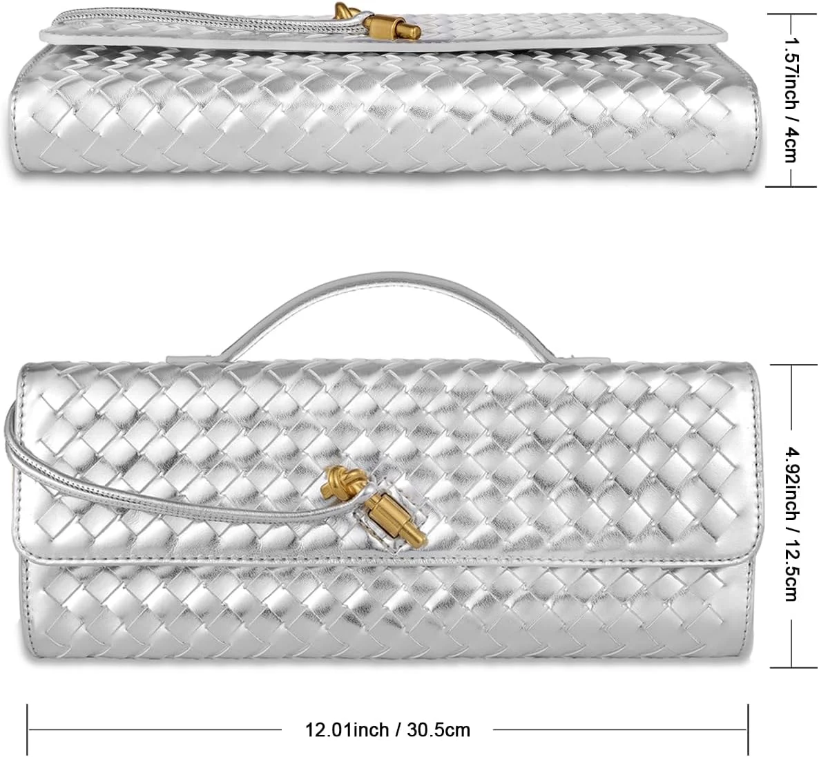 کیف دستی بافتنی زنانه، کیف دوشی چرمی غیر رسمی، کیف کلاچ کراس بادی مد روز