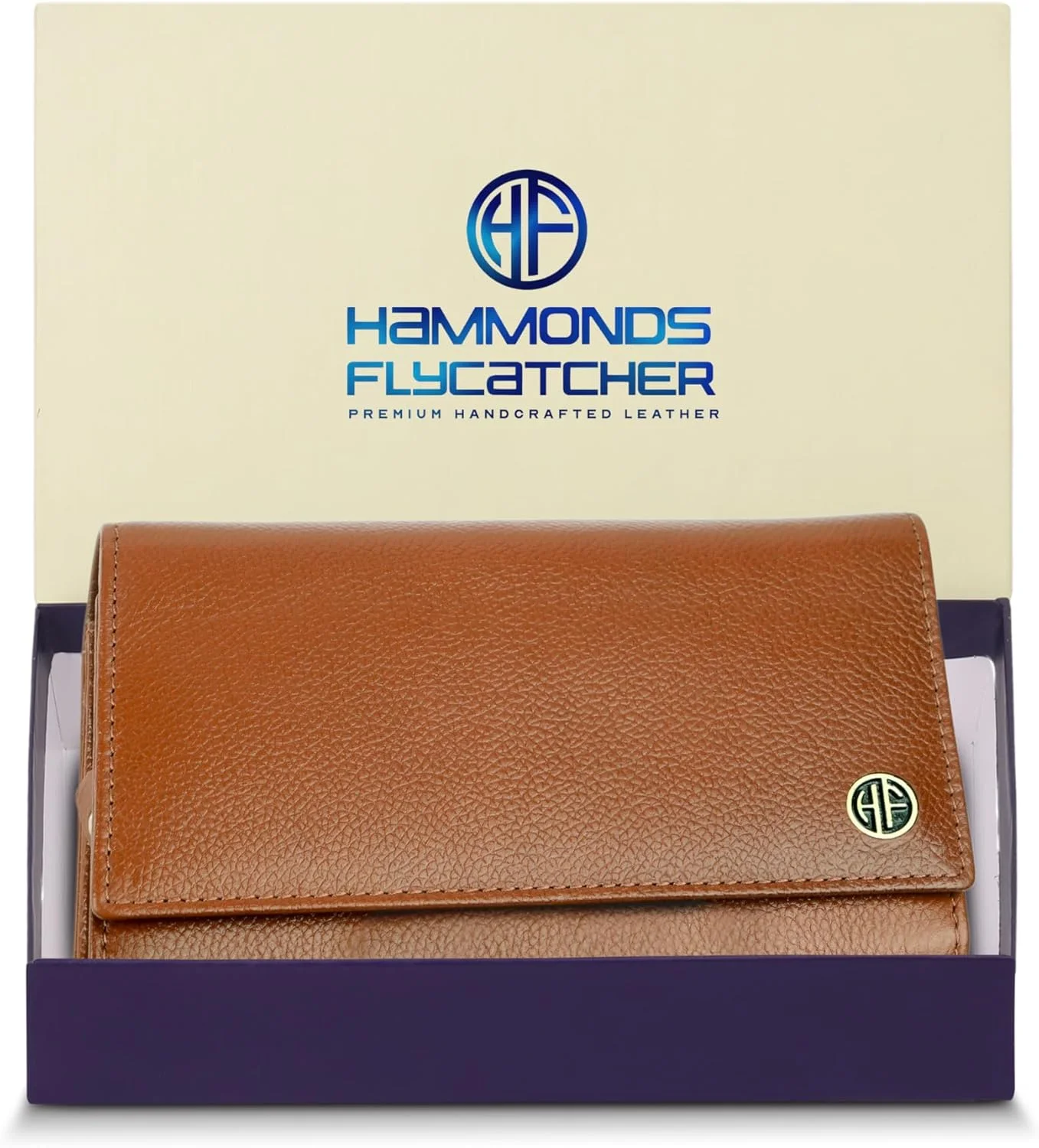 کیف پول چرم طبیعی زنانه هاموندز فلای کچر با 8 جای کارت - کیف کلاچ زنانه، کیف پول شیک زنانه، کیف پول زنانه، کیف زنانه، قهوه ای روشن، مدرن