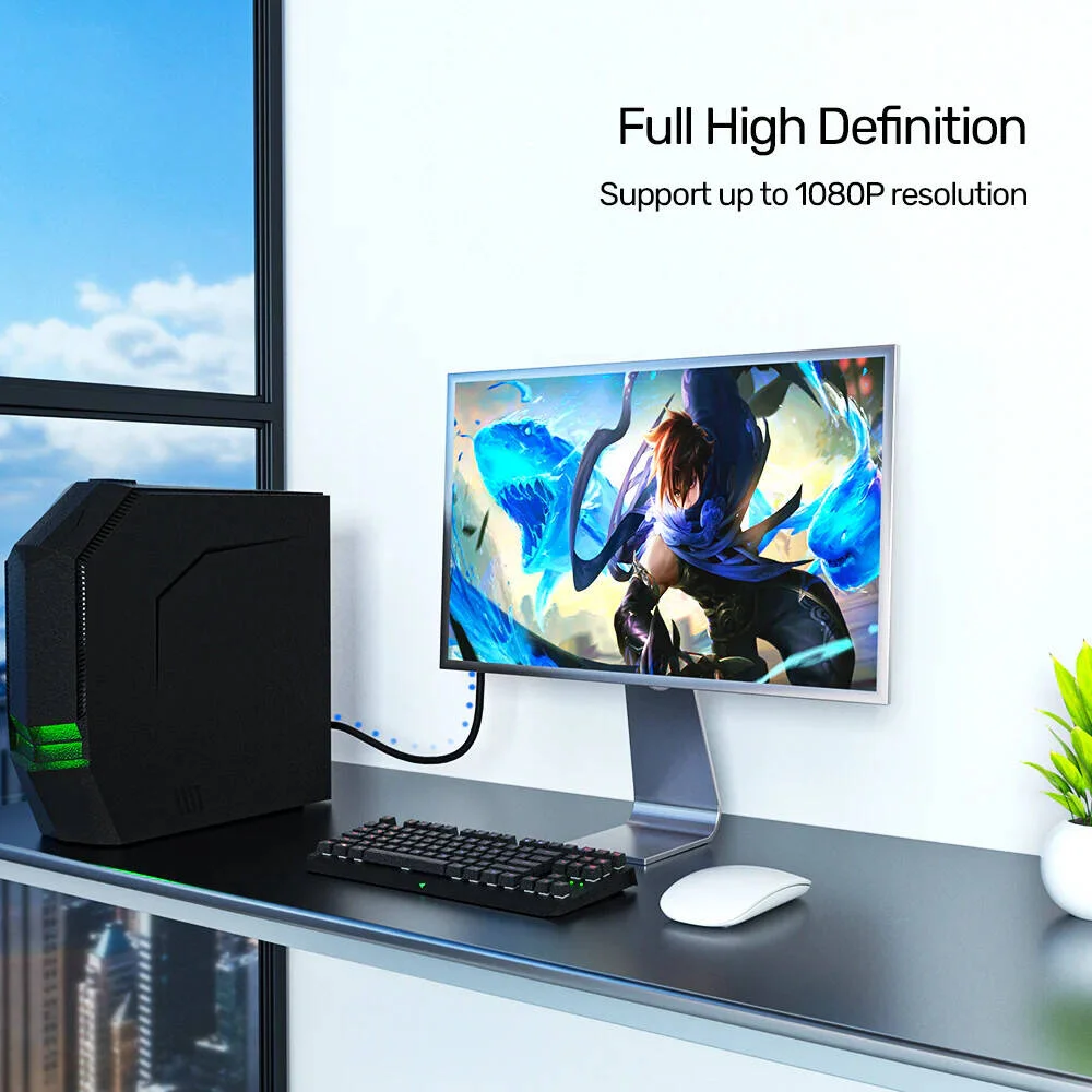 کابل مانیتور VGA 15 پین (3C+6)، رزولوشن 1920 x 1080P، دارای شیلد فویل آلومینیومی و هسته فریت، روکش طلا، سیم مسی خالص، طول کابل 20 متر، مشکی | Y-C508G