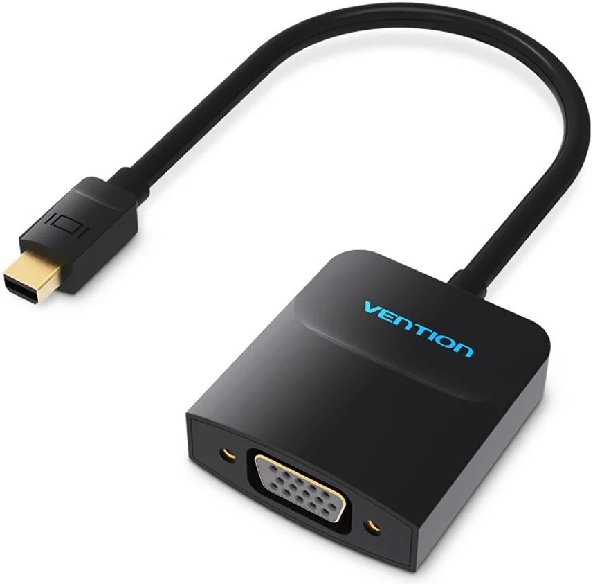 تبدیل مینی دیسپلی پورت به وی جی ای ونتون، اثر سه بعدی فراگیر، همگام سازی صدا و تصویر، تراشه تبدیل ویدئو HD، 15 متر، مشکی | HBDBB
