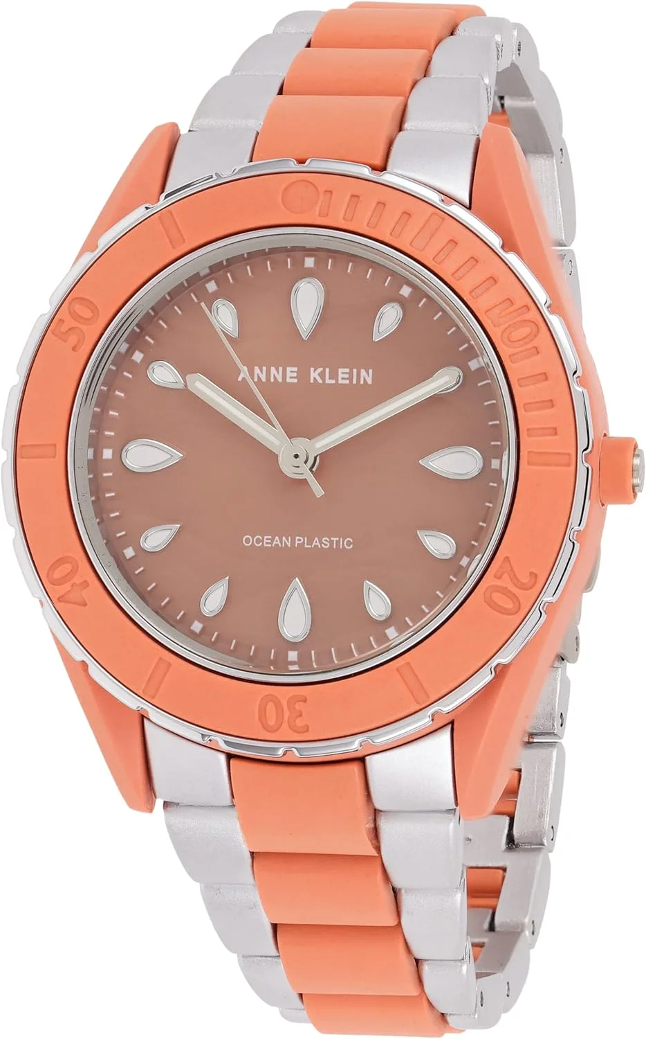 ساعت زنانه آنه کلاین مدل AK3911LBSV با نمایشگر آنالوگ و بند پلاستیکی، آبی روشن