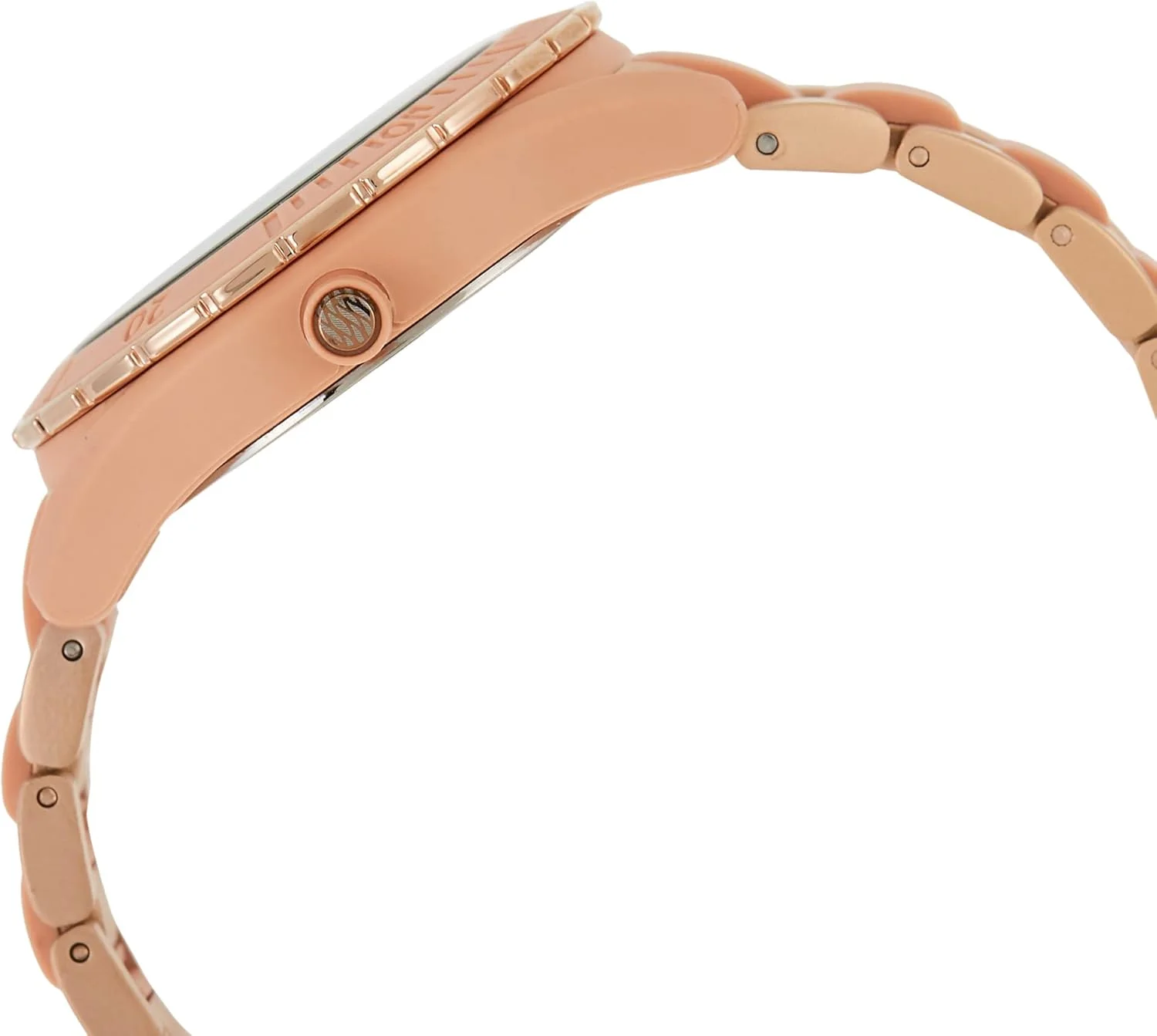 ساعت خورشیدی زنانه Anne Klein با نمایشگر آنالوگ و دستبند استیل ضد زنگ AK3910PKRG، صورتی