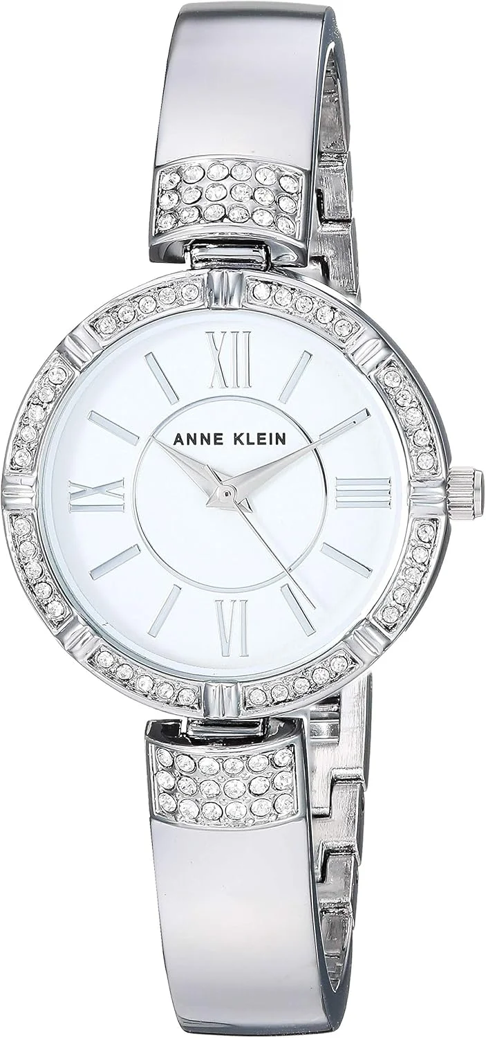 Anne Klein Women's Premium Crystal Accented Watch and Bracelet Set