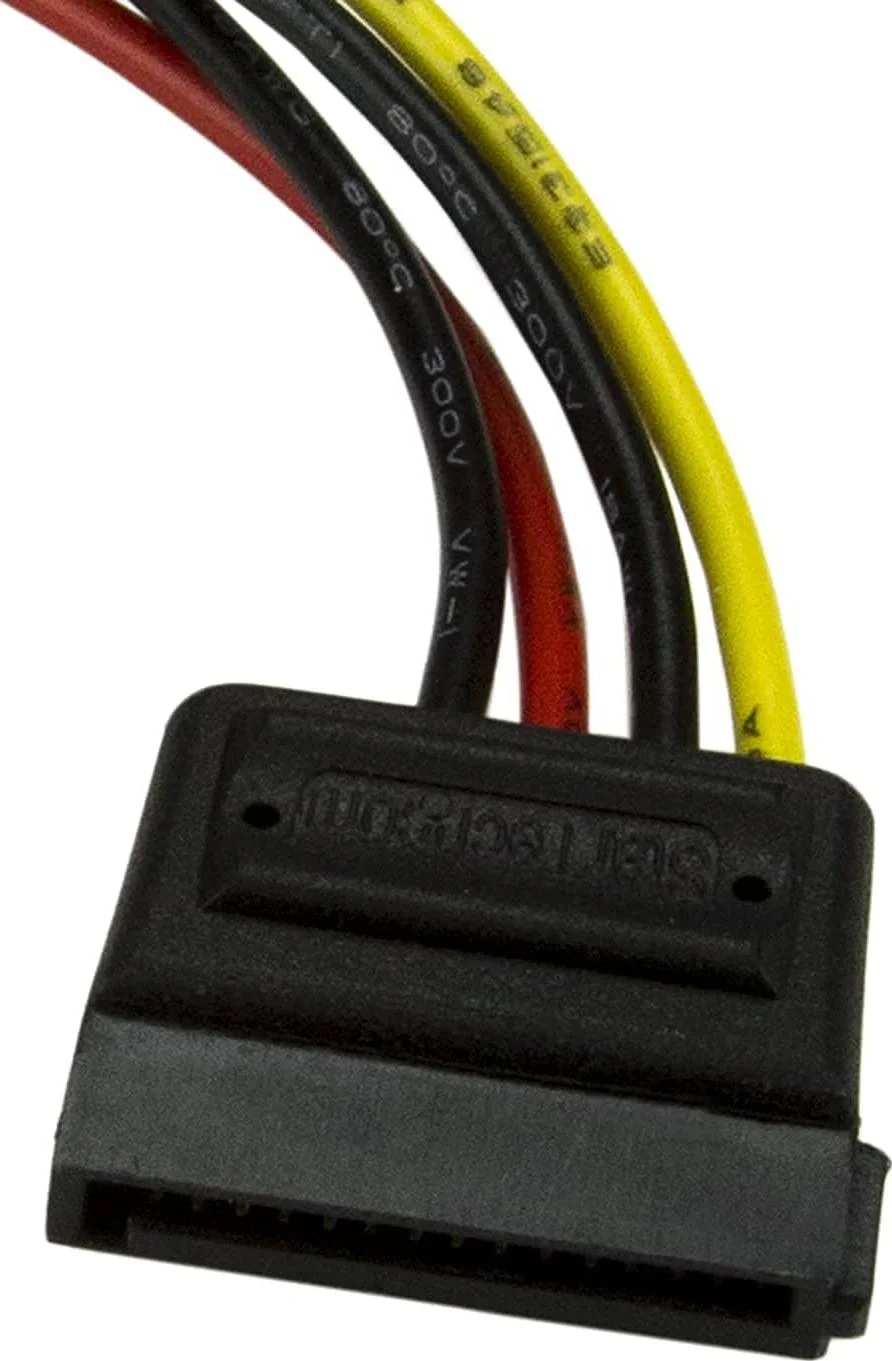 آداپتور کابل برق 4 پین LP4 به SATA به طول 15 سانتی متر - LP4 به SATA - کابل 15 سانتی متری LP4 به SATA - برق 4 پین به SATA