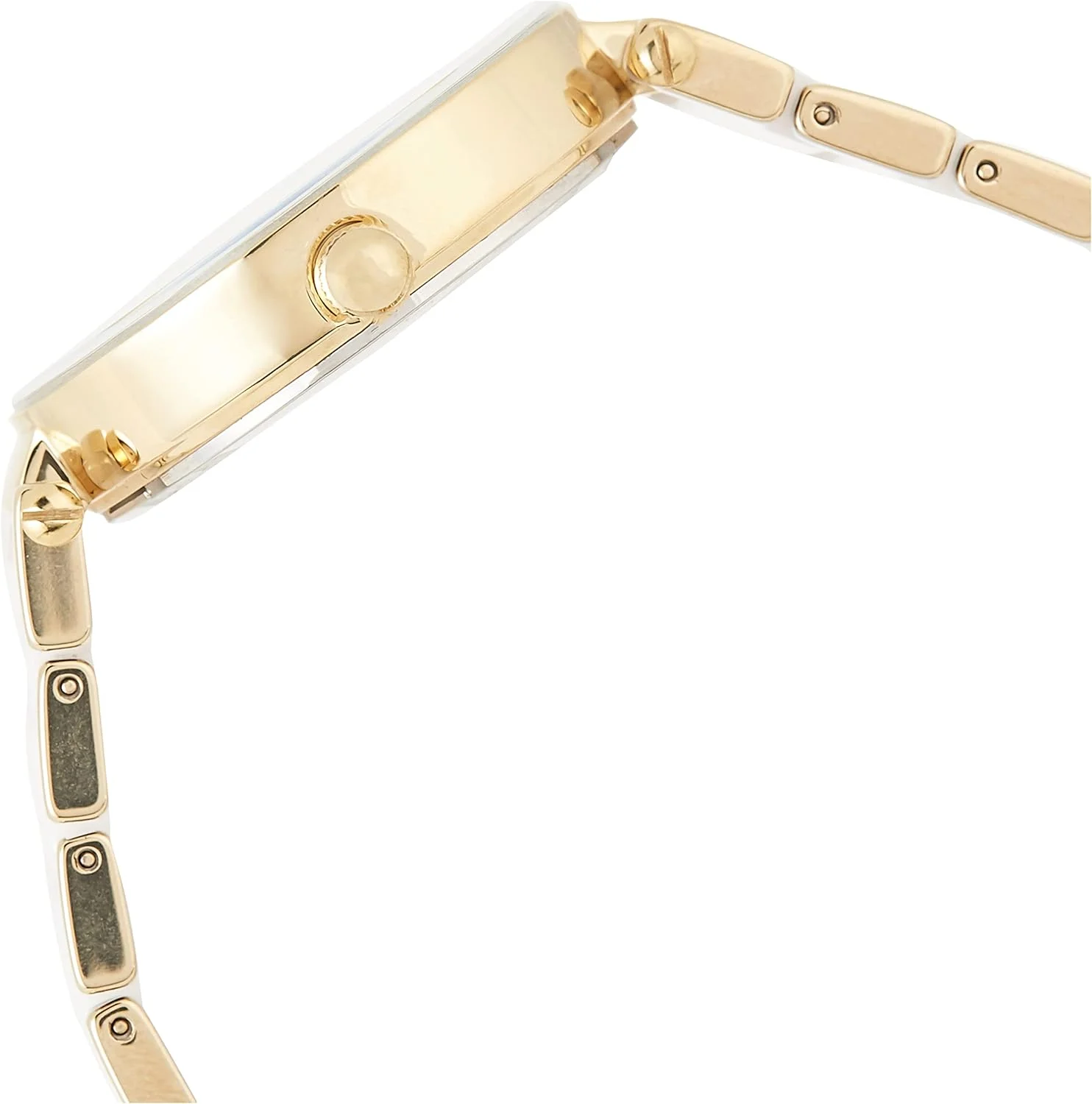 ساعت خورشیدی زنانه آنه کلاین با نمایشگر آنالوگ و دستبند سرامیکی AK3844WTGB سفید، سفید، دستبند