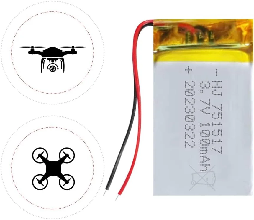 باتری لیتیومی 3.7 ولت 100 میلی آمپر ساعتی تک عددی برای قطعات یدکی هلیکوپتر کوادکوپتر مینی پهپاد RC باتری لیتیومی 3.7 ولت 100 میلی آمپر ساعتی تک عددی برای قطعات یدکی هلیکوپتر کوادکوپتر مینی پهپاد RC