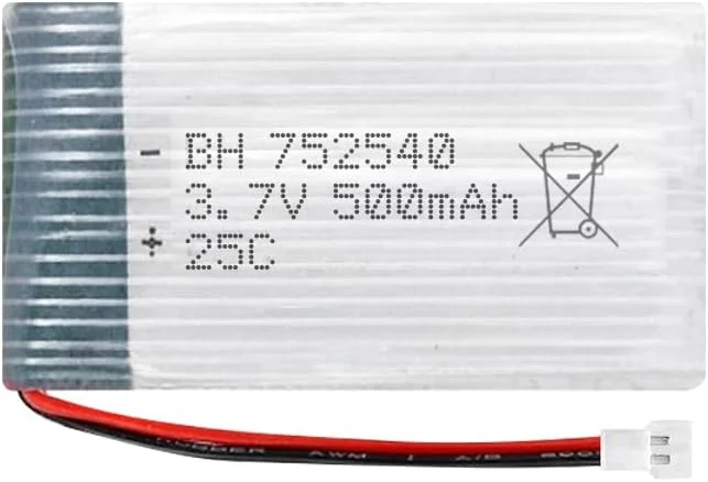 یک عدد باتری لیتیومی 3.7 ولت 500 میلی آمپر ساعت برای قطعات یدکی هلیکوپتر، کوادکوپتر مینی پهپاد آرسی یک عدد باتری لیتیومی 3.7 ولت 500 میلی آمپر ساعت برای قطعات یدکی هلیکوپتر، کوادکوپتر مینی پهپاد آرسی