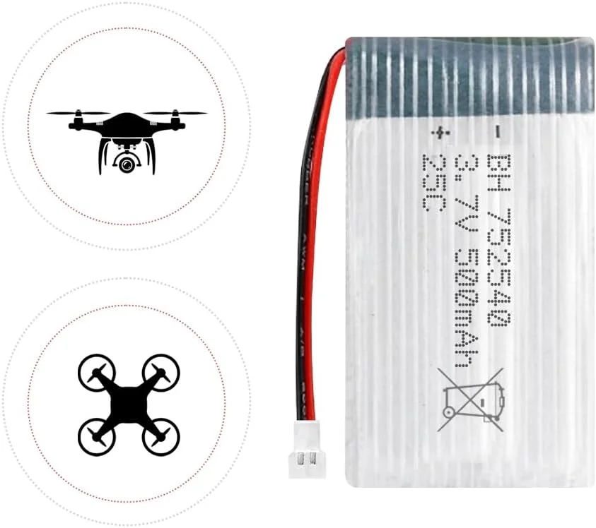 یک عدد باتری لیتیومی 3.7 ولت 500 میلی آمپر ساعت برای قطعات یدکی هلیکوپتر، کوادکوپتر مینی پهپاد آرسی یک عدد باتری لیتیومی 3.7 ولت 500 میلی آمپر ساعت برای قطعات یدکی هلیکوپتر، کوادکوپتر مینی پهپاد آرسی