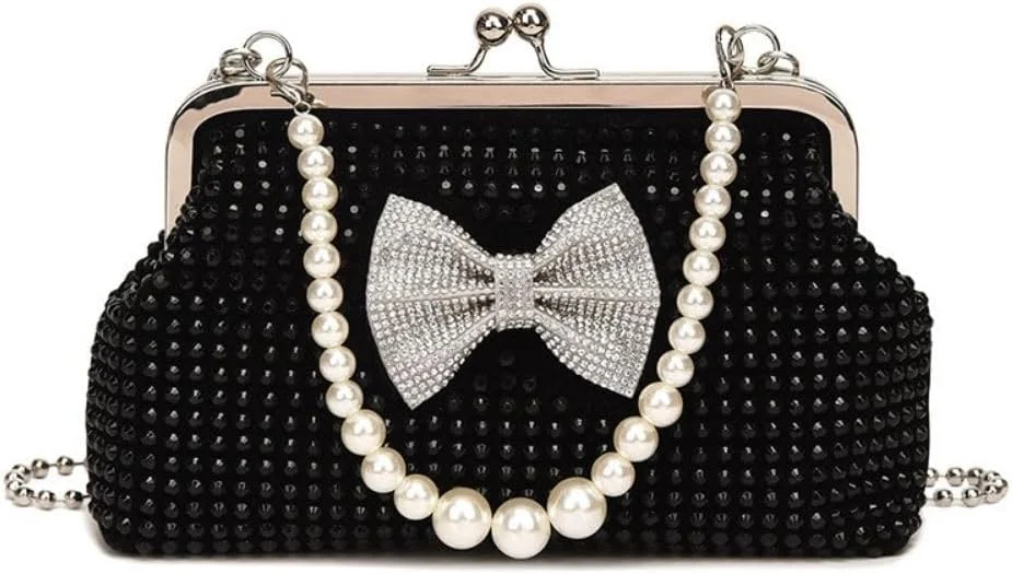 کیف کلاچ سنگ مشکی Glitters® - یک اکسسوری لوکس و شیک برای ارتقای استایل شما!