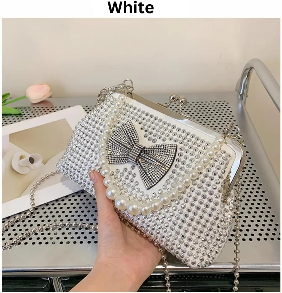 کیف کلاچ سنگی سفید Glitters® - یک اکسسوری لوکس و شیک برای ارتقای استایل شما!
