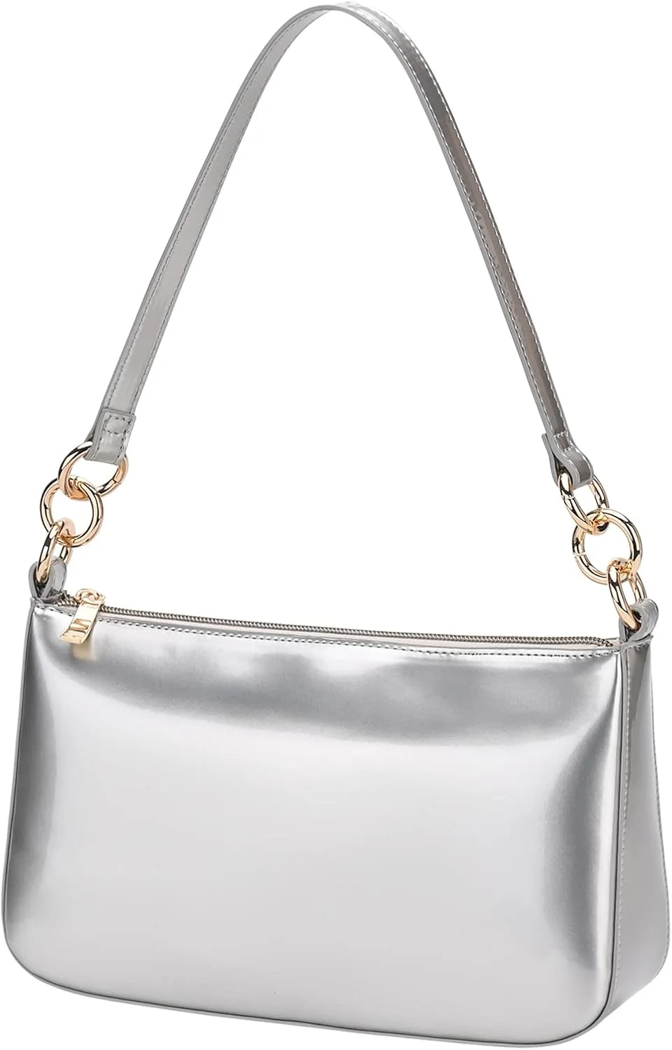 کیف دوشی چرم مصنوعی براق زنانه، کیف دستی کلاچ غیررسمی درخشان، کیف دستی کوچک مد روز