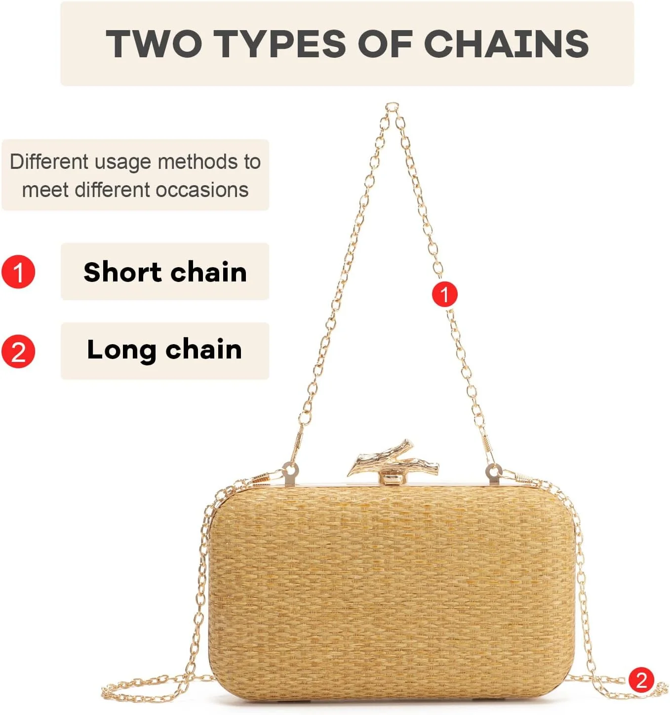 کیف دستی حصیری زنانه مناسب مجالس رسمی و کیف شب تابستانی