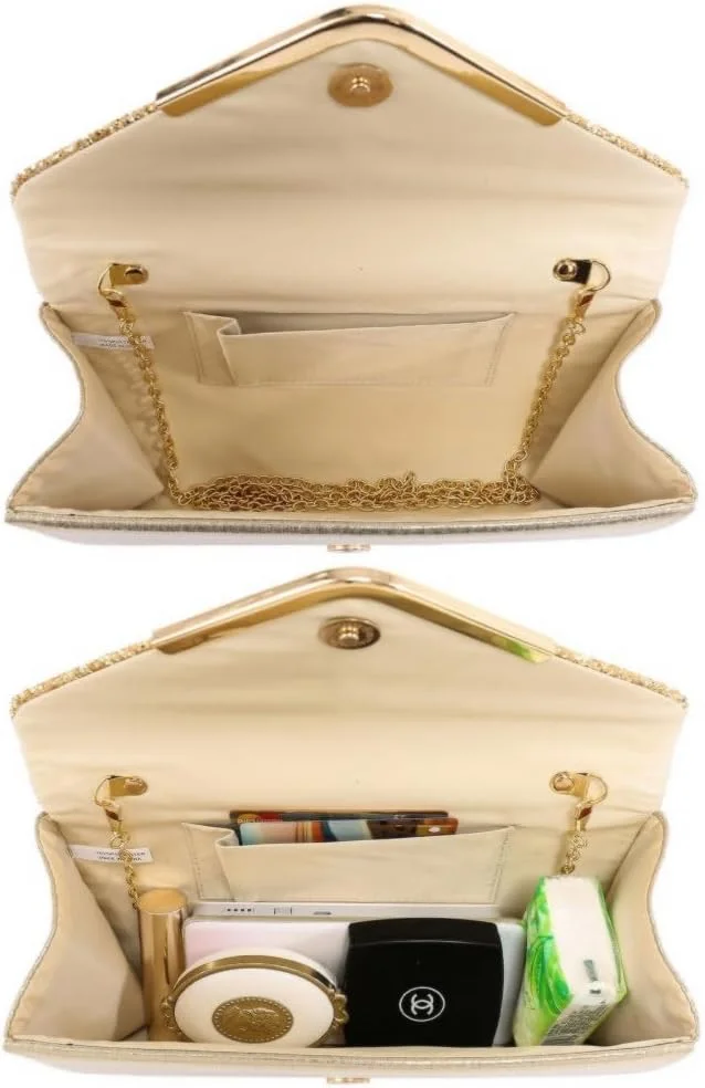 کیف دستی مجلسی زنانه اکسفور با بند شانه‌ای - کیف پولکی براق برای عروسی، مهمانی، جشن و مناسبت‌های خاص - کیف سبک