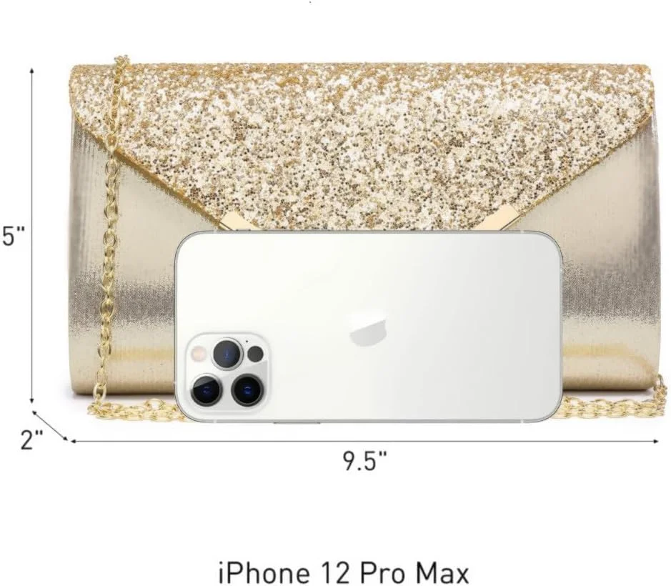 کیف دستی مجلسی زنانه اکسفور با بند شانه‌ای - کیف پولکی براق برای عروسی، مهمانی، جشن و مناسبت‌های خاص - کیف سبک