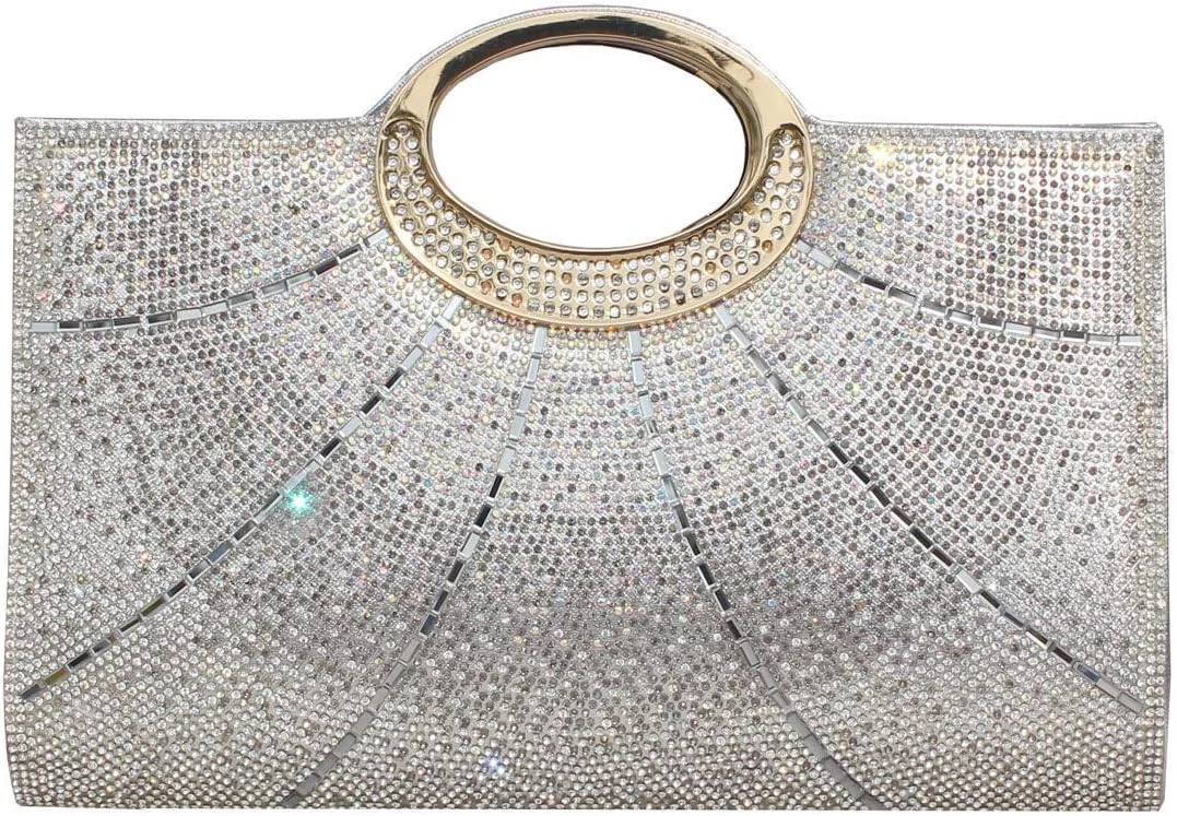 کیف دستی زنانه GESU، کیف مجلسی زنانه نگین دار (تک عددی)