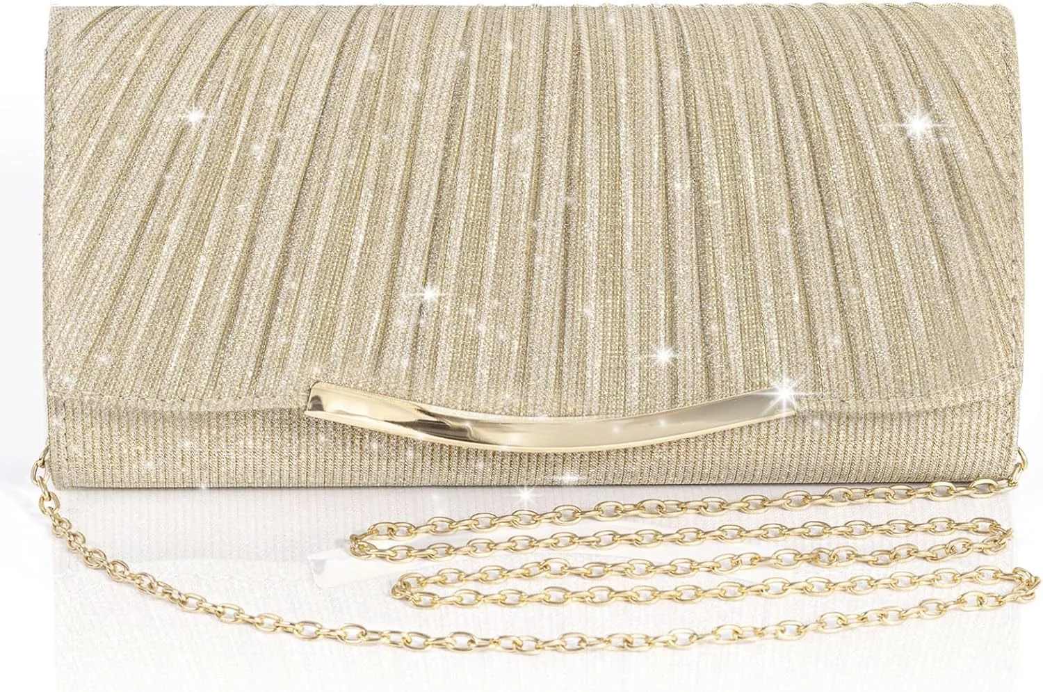 کیف دستی زنانه، کیف کراس بادی شیک با زنجیر، کیف دستی پاکتی مینیمالیستی برای مهمانی، جشن، عروسی