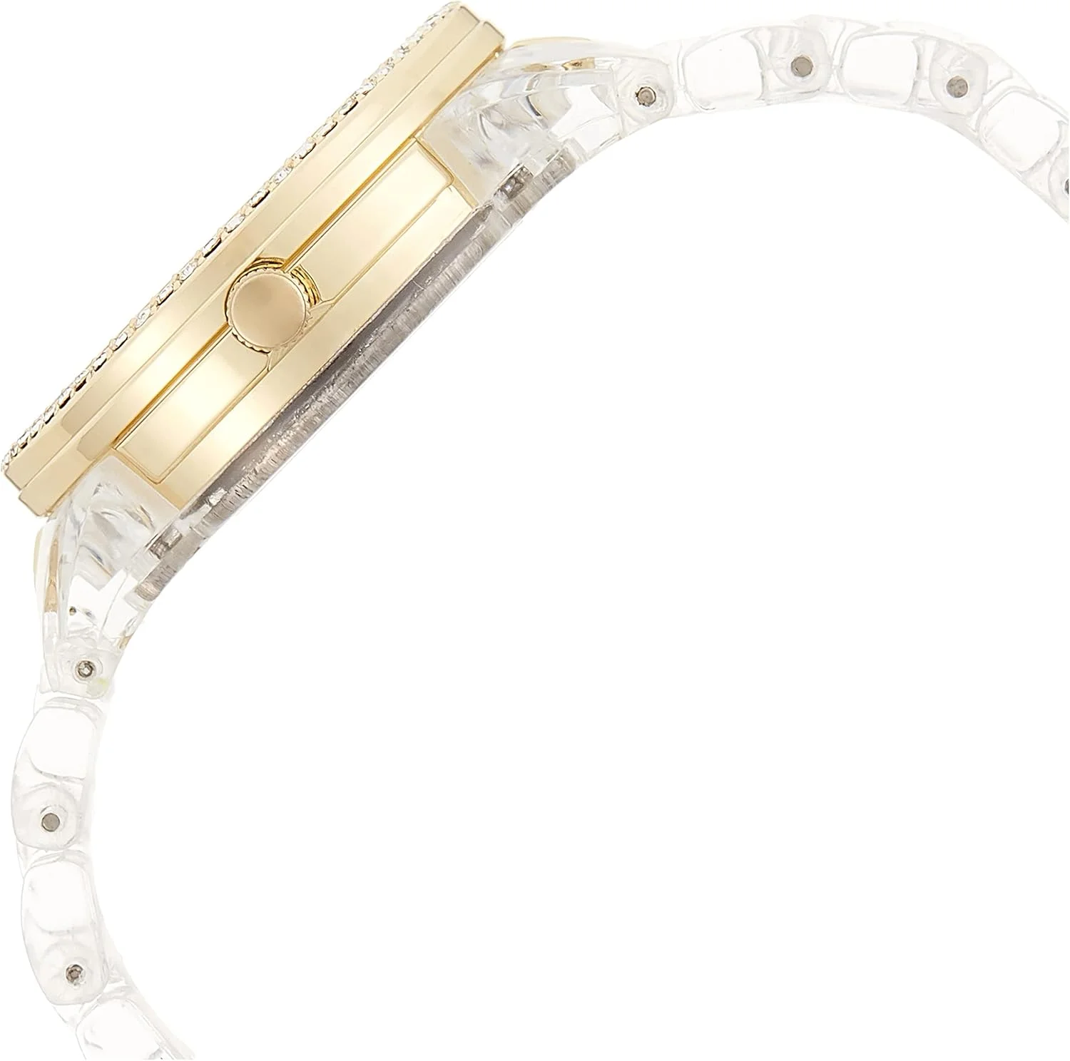 ساعت مچی زنانه آکو تایم XOXO XO5527 با صفحه نمایش آنالوگ و نگین، بدنه طلایی