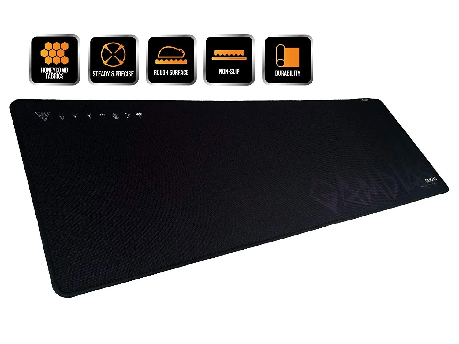 پد ماوس گیمینگ نرم و بزرگ GAMDIAS NYX P1، پارچه ضد لغزش و لبه های دوخته شده، اندازه 89x29x0.3 سانتیمتر، مشکی | NYX P1