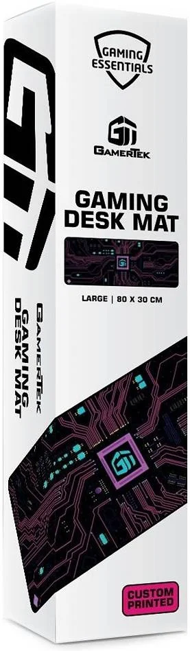 پد میز گیمینگ GamerTek، 80x30 سانتی متر، سطح پارچه ای بافت نرم، پایه لاستیکی ضد لغزش، پارچه پلی استر، مدار صورتی آتشین | 616985066292