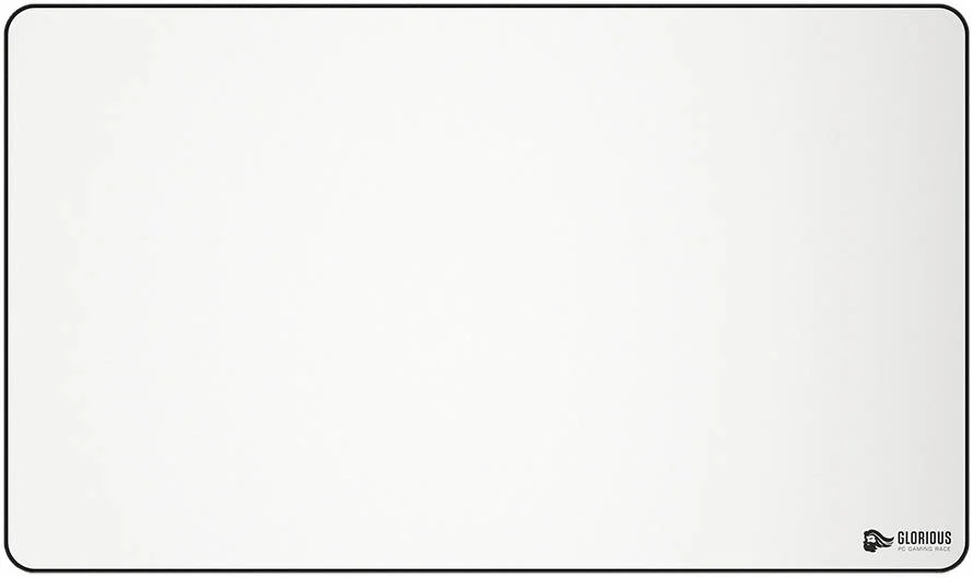 ماوس پد گیمینگ بزرگ Glorious Extended XL با ابعاد 35x60 سانتی متر، هسته فوم با کیفیت بالا، پایه لاستیکی ضد لغزش، قابل شستشو در ماشین لباسشویی، اصطکاک کم، سطح پارچه ای صاف، سفید | GW-P