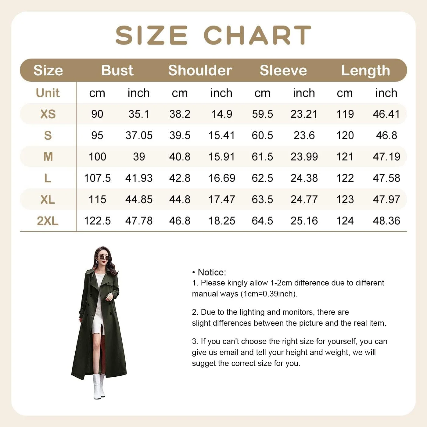 کت ترنچ زنانه دکمه دوبل بلند و باریک کت ترنچ زنانه دکمه دوبل بلند و باریک