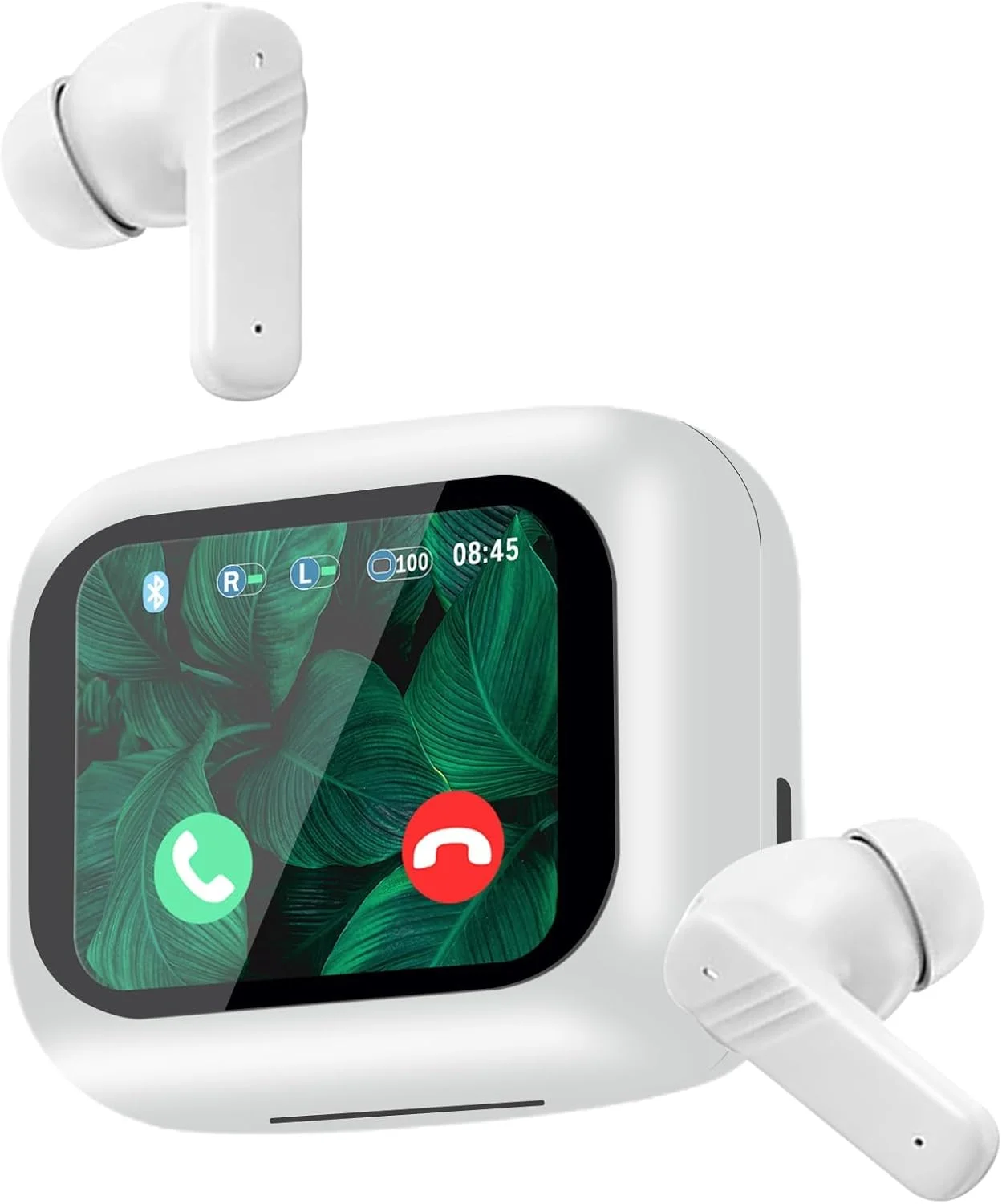 هدفون های بی سیم TERRIFI با صفحه لمسی هوشمند، فناوری حذف نویز فعال، هدفون های بلوتوث TWS، هدفون های ضد آب ورزشی - سفید