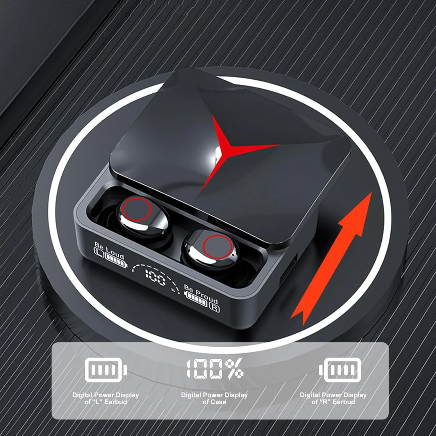 هدفون بی سیم جدید TERRIFI، هدست بلوتوث 5.3، ضد آب IPX7، نمایشگر LED باتری، 140 ساعت پخش با جعبه شارژ، صدای استریو سه بعدی، صفحه لمسی کامل، میکروفون داخلی هدفون بی سیم جدید TERRIFI، هدست بلوتوث 5.3، ضد آب IPX7، نمایشگر LED باتری، 140 ساعت پخش با جعبه شارژ، صدای استریو سه بعدی، صفحه لمسی کامل، میکروفون داخلی