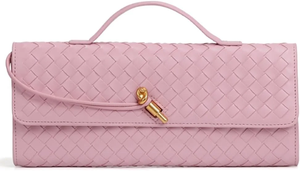 کیف دستی بافتنی شیک زنانه، کیف دوشی زیر بغل، کیف دستی زیبا، کیف کراس بادی، کیف پول چرم مصنوعی