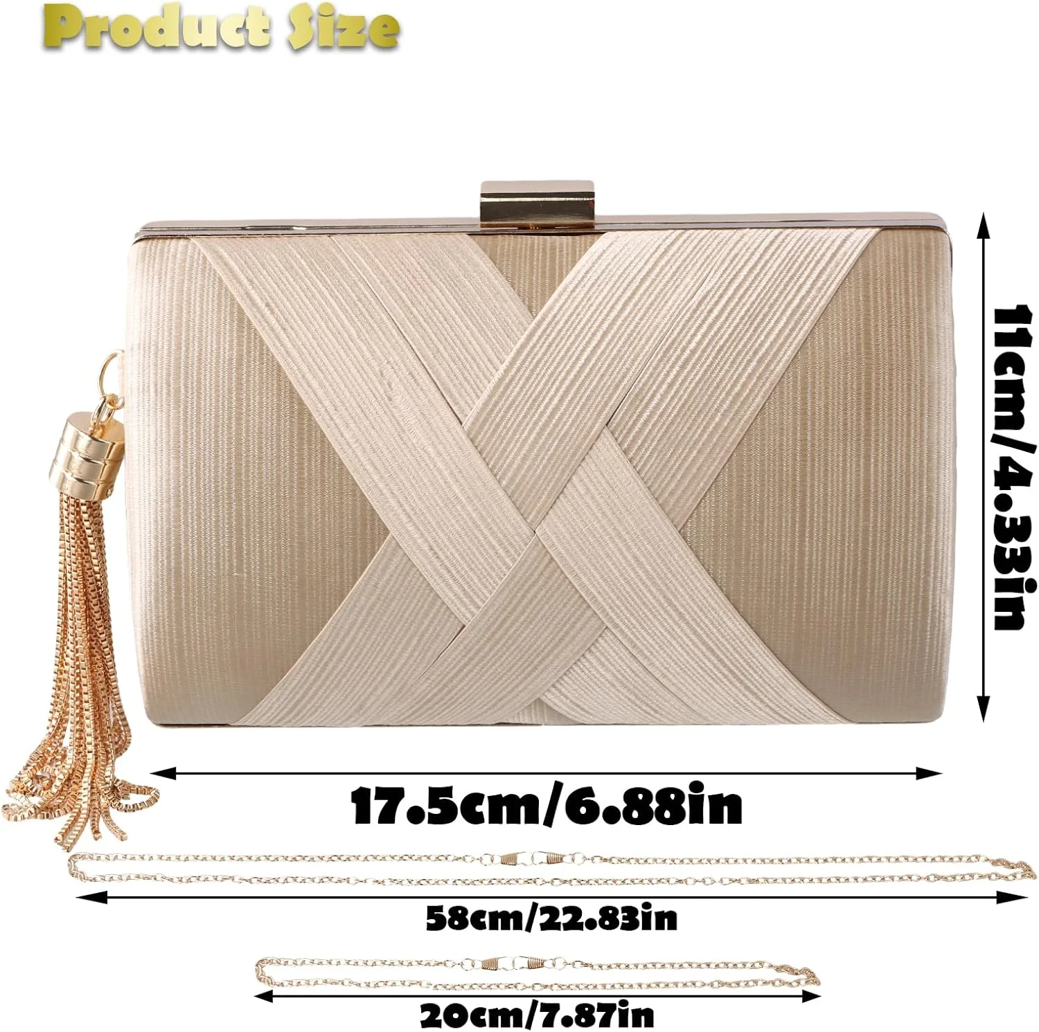 کیف دستی مجلسی زنانه، کیف دوشی و کراس بادی مناسب مهمانی و عروسی با آویز منگوله دار