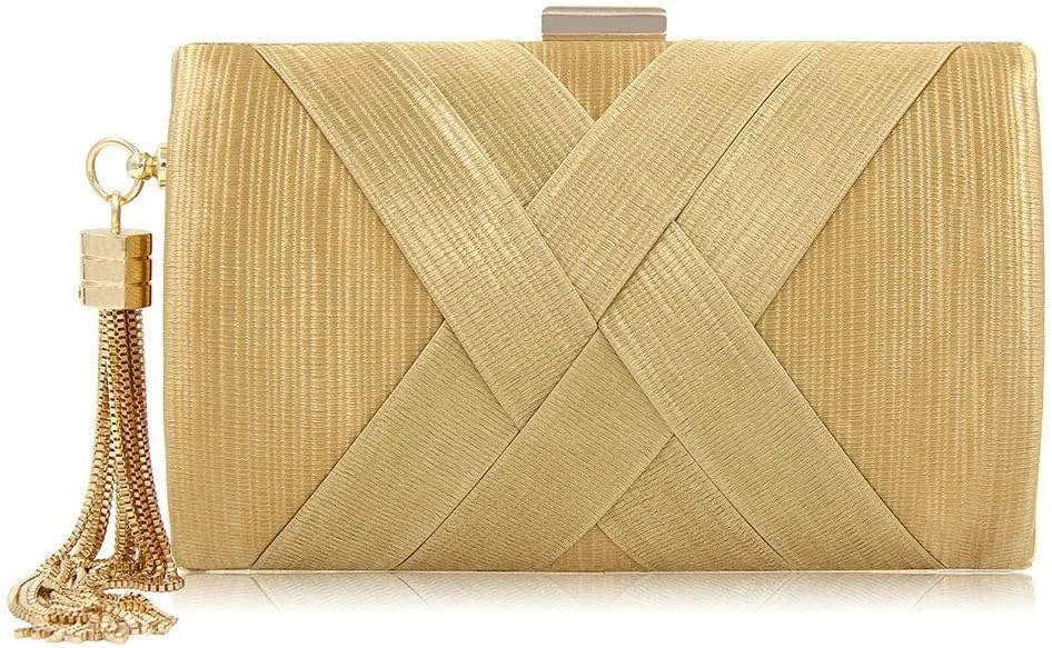 کیف کلاچ بهاره، کیف مجلسی منگوله دار زنانه شیک برای عروسی، شب جشن و مهمانی