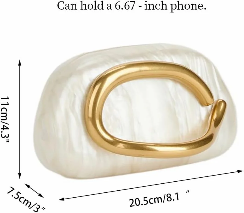 کیف دستی مجلسی زنانه آکریلیک با دسته فلزی، کیف شانه ای و دوشی ترندی مناسب مهمانی و استفاده روزمره