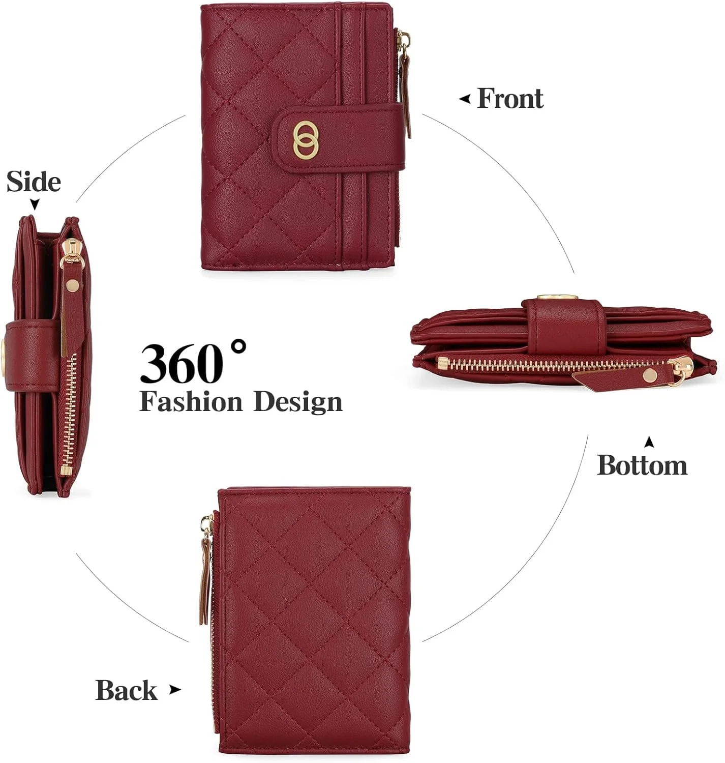 کیف پول های زیپی کوچک مینیمالیستی زنانه، کیف پول های باریک دو لت چرم مصنوعی با جای کارت اعتباری و پنجره شناسایی، کیف دستی کوچک زنانه، کیف پول سکه ای کوچک، قرمز کیف پول های زیپی کوچک مینیمالیستی زنانه، کیف پول های باریک دو لت چرم مصنوعی با جای کارت اعتباری و پنجره شناسایی، کیف دستی کوچک زنانه، کیف پول سکه ای کوچک، قرمز