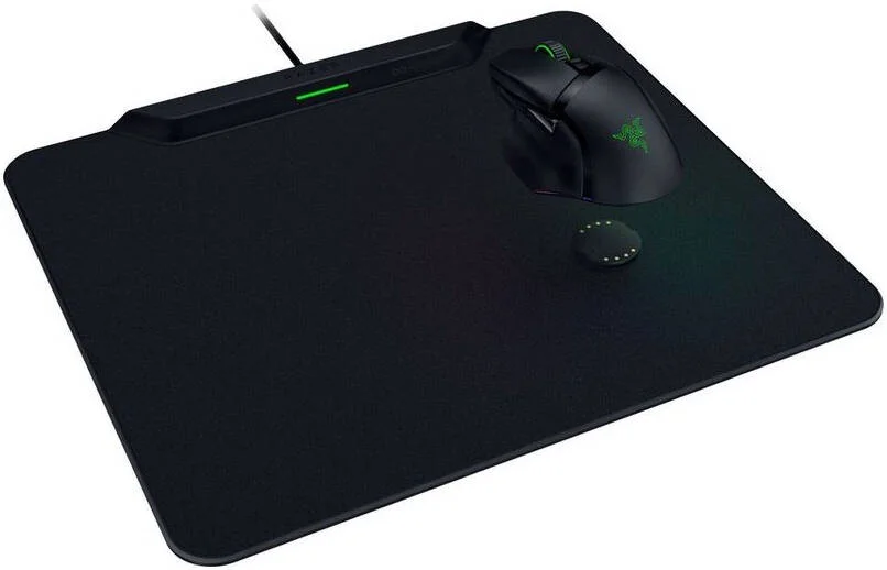 پد ماوس شارژ بی‌سیم Razer HyperFlux V2، نرخ نمونه‌برداری 1000 هرتز، نشانگر LED، سطح میکرو بافت، ضخامت 5 میلی‌متر، نوع پد سخت، پایه‌های لاستیکی ضد لغزش، مشکی | RZ81-04930100-B3M1
