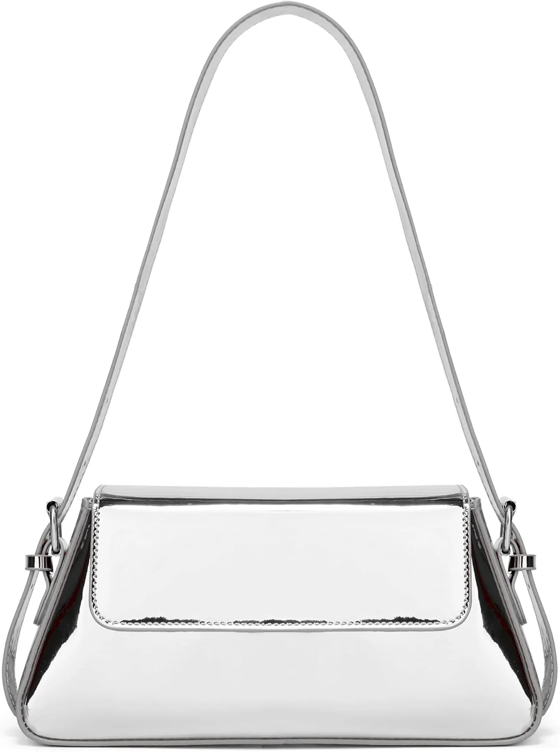 کیف دستی زنانه، مدل هوبو، کیف کلاچ Y2k، کیف پول نقره ای براق، کیف دستی، کیف شانه ای مهمانی، کیف فلزی زیبا، کیف های کراس بادی