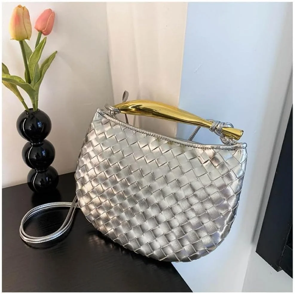 کیف دستی بافت چرمی زنانه، کیف کلاچ طرح دار، کیف کوچک مدل Hobo کیف دستی بافت چرمی زنانه، کیف کلاچ طرح دار، کیف کوچک مدل Hobo