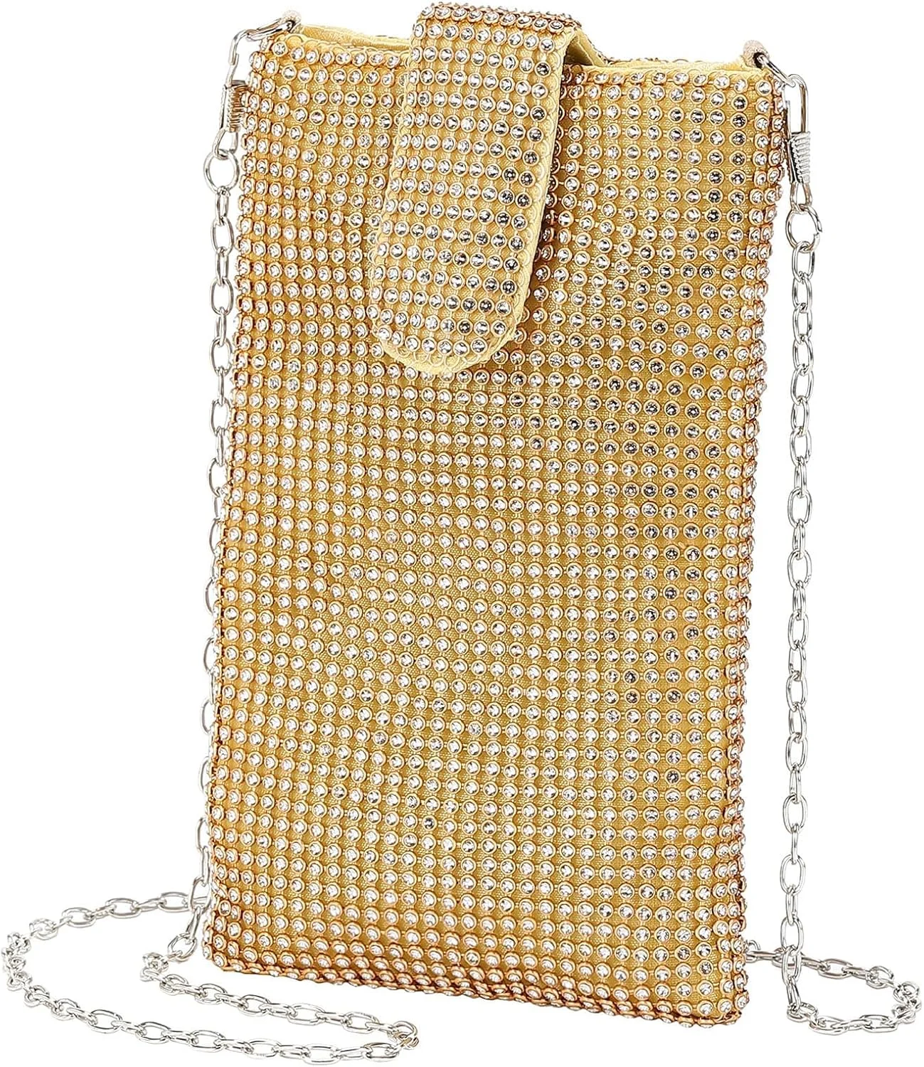 کیف دستی مجلسی زنانه، کیف کلاچ، کیف رودوشی کوچک کریستالی و نگین دار براق مناسب مهمانی عروسی