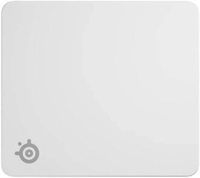 ماوس پد بزرگ SteelSeries QcK، سایز بزرگ (450 x 400 x 2 میلی متر)، پارچه میکرو بافت افسانه ای، پایه لاستیکی ضد لغزش، سفید | 63464