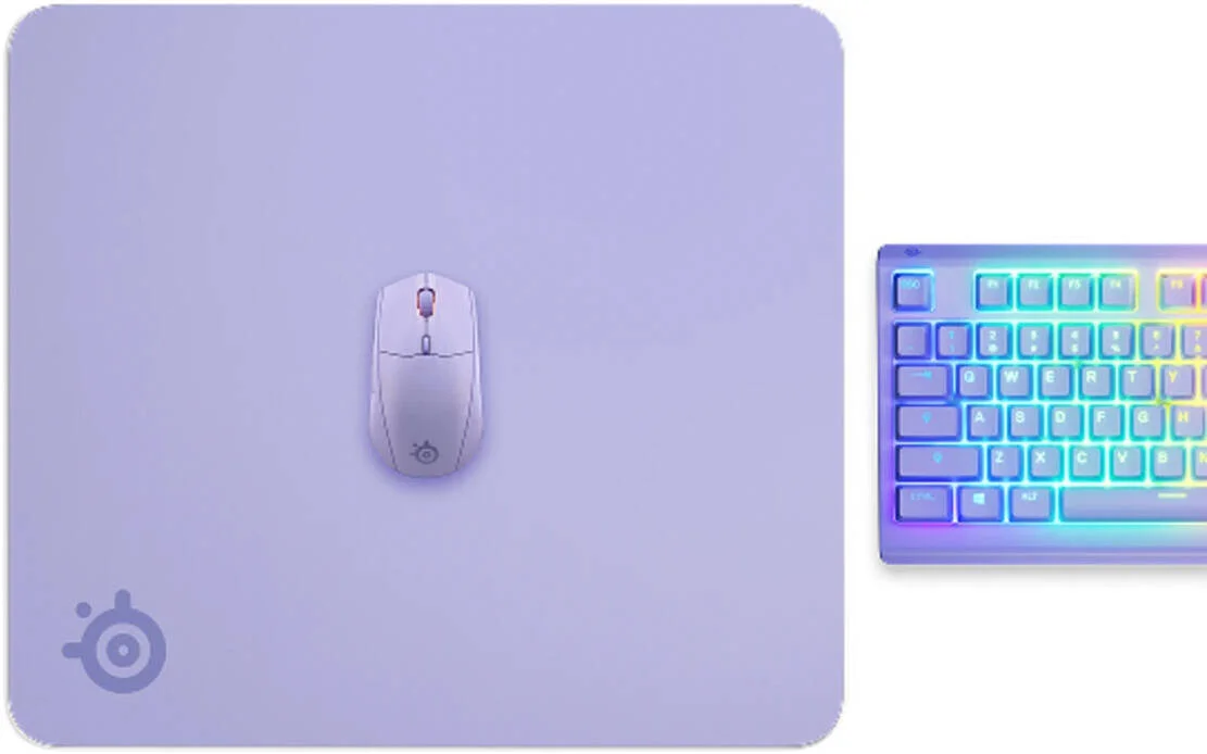 ماوس پد SteelSeries QcK، بزرگ (450x400x2 میلی متر)، پارچه میکرو بافت افسانه ای، پایه لاستیکی ضد لغزش، اسطوخودوس | 63463