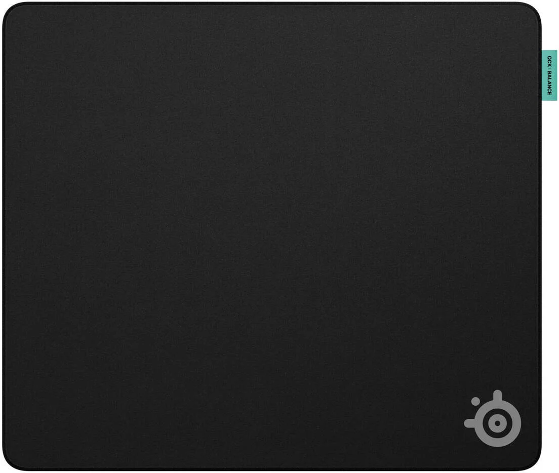 پد ماوس استیل سریز QcK Performance - Balance، لبه های دوخته شده کم ارتفاع، پایه لاستیکی نئوپرن ضد لغزش، فوم نئوپرن درجه یک، سایز بزرگ (490mm x 420mm x 3.5mm)، مشکی | 63432