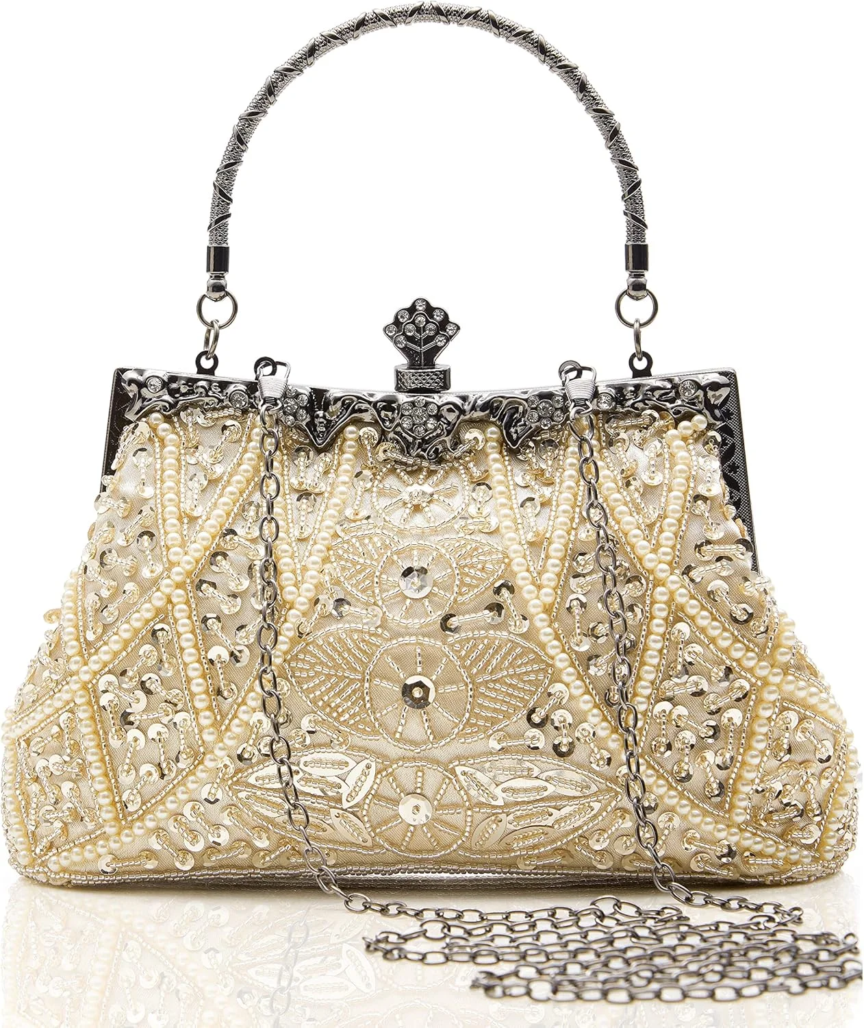 کیف دستی زنانه بابیوند، مدل کلاچ منجوق‌دوزی شده به سبک قدیمی دهه 1920