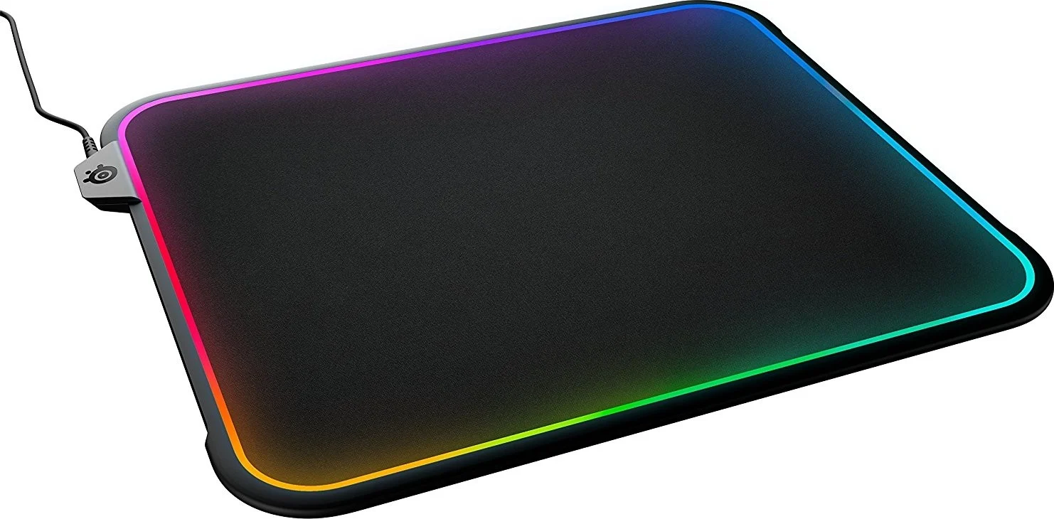 ماوس پد گیمینگ RGB استیل سریز QcK PRISM Cloth با نورپردازی دو ناحیه‌ای، پارچه میکرو بافت، سایز متوسط (320x270x4 میلی‌متر) مشکی | 63825