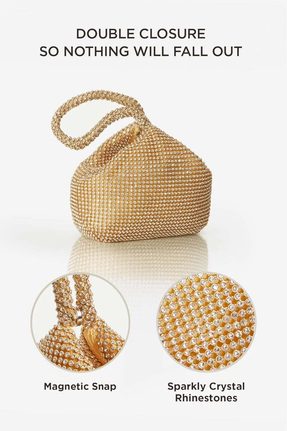 کیف دستی مجلسی زنانه بیبی یوند، کیف مثلثی پولکی براق نگین دار مناسب مهمانی های دهه 1920، جشن و عروسی