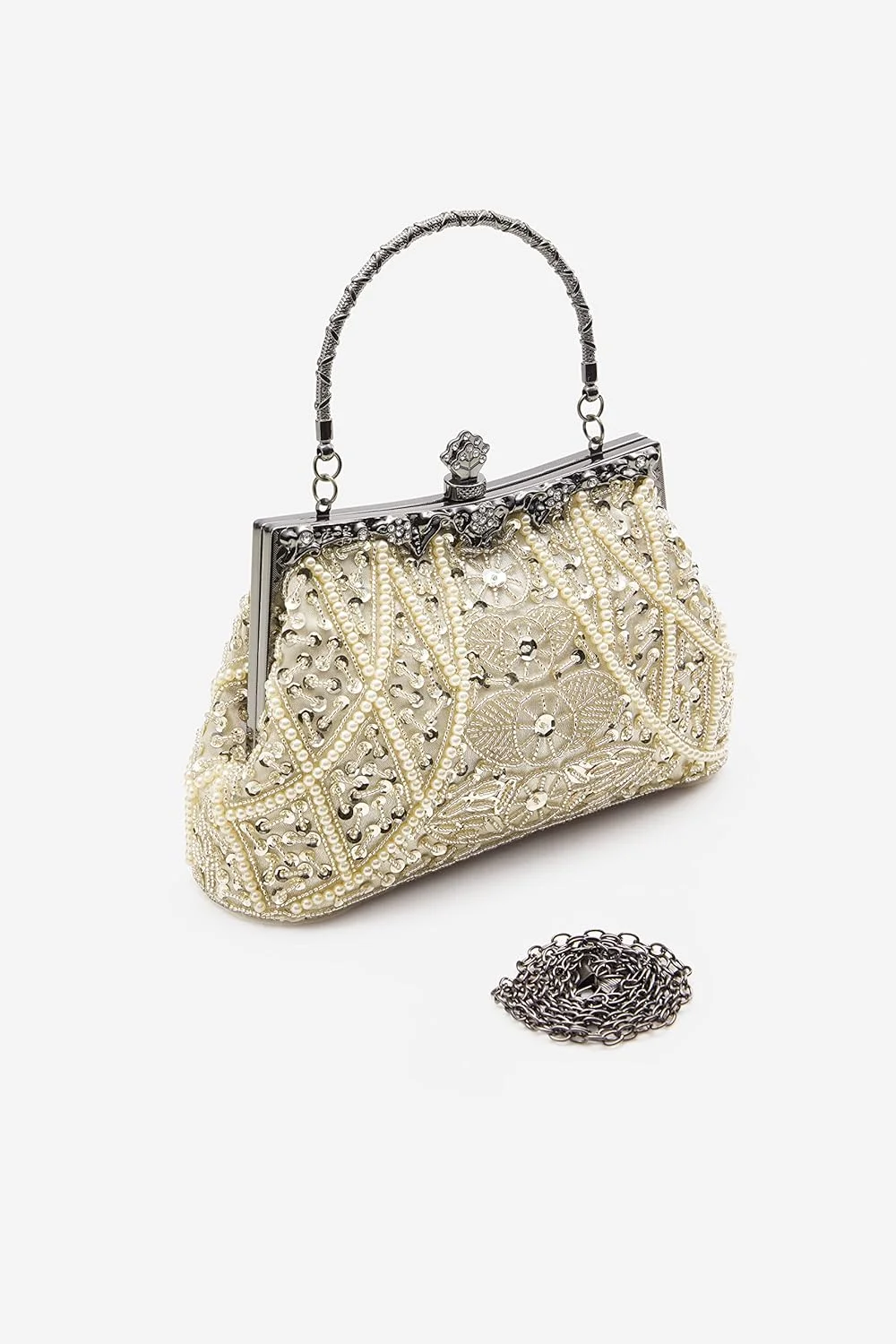 کیف دستی زنانه بابیوند، مدل کلاچ منجوق‌دوزی شده به سبک قدیمی دهه 1920