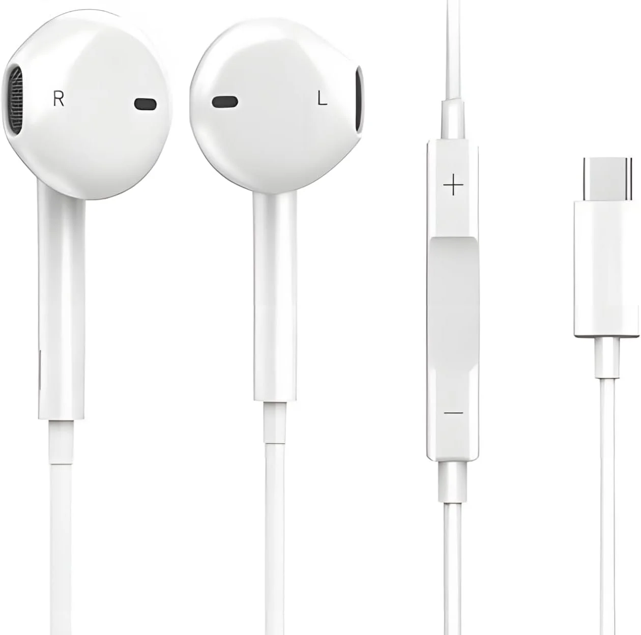هدفون سیمی USB C فروشگاه نکست، مناسب برای هدفون سامسونگ، USB C HiFi استریو با میکروفون کاهش نویز و کنترل صدا