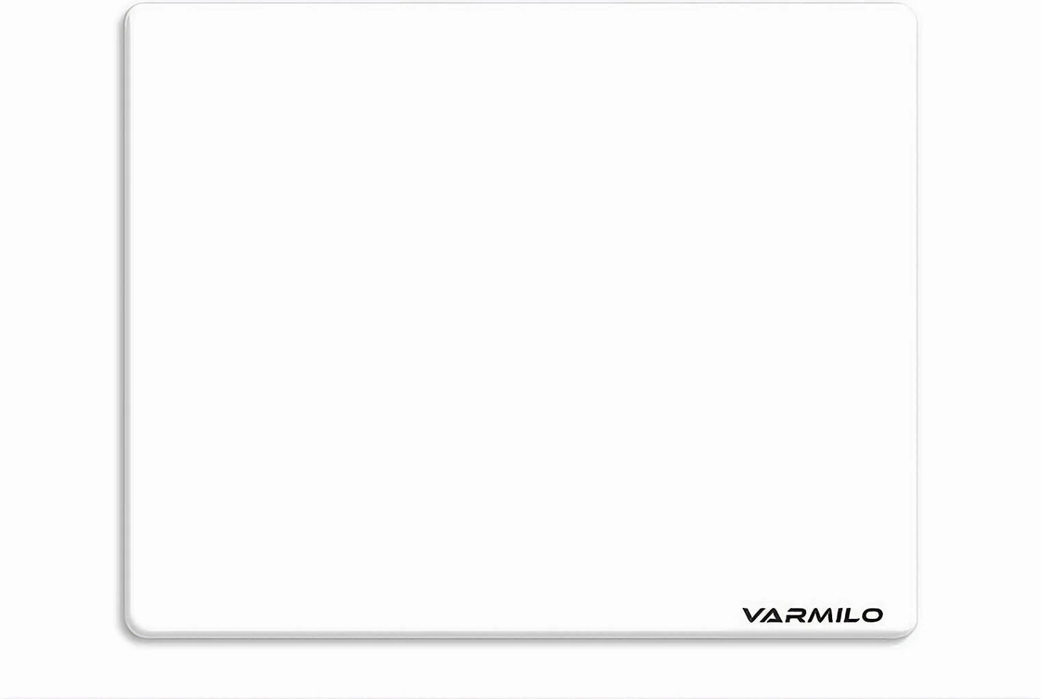ماوس پد شیشه ای حرارت دیده Varmilo، پوشش سطح AF، زیرپایی سیلیکونی، پرایمر UV، بزرگ (500mm x 400mm x 3.2mm)، سفید | ZDGF072-06