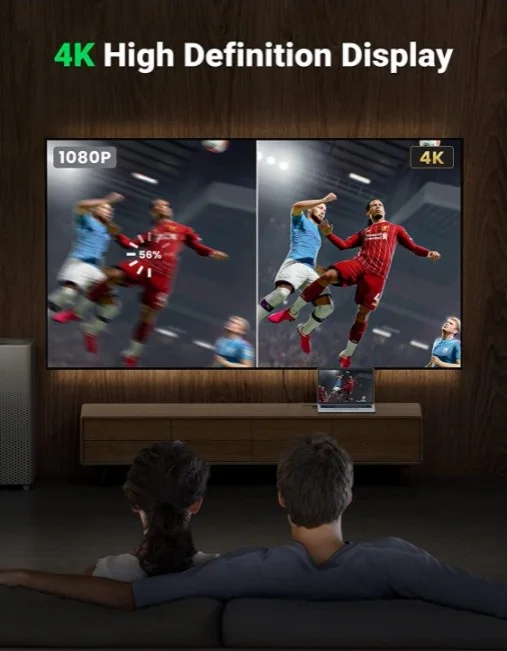 کابل یک طرفه DisplayPort به HDMI یوگرین 4K UHD، رزولوشن 4Kx2K @30Hz، پهنای باند 2.25Gbps، کانکتورهای روکش طلا، جنس بدنه PVC بادوام، طول کابل 2 متر، مشکی | 10202 کابل یک طرفه DisplayPort به HDMI یوگرین 4K UHD، رزولوشن 4Kx2K @30Hz، پهنای باند 2.25Gbps، کانکتورهای روکش طلا، جنس بدنه PVC بادوام، طول کابل 2 متر، مشکی | 10202