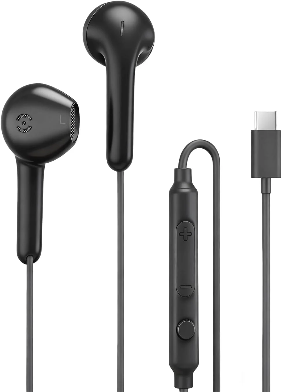 هدفون سیمی USB C مدل MAS CARNEY TH9، گوشی های داخل گوشی Type C، هدفون USBC با میکروفون سازگار با iPhone 16/15 Pro Max Samsung Galaxy A06/A16/S25/S24/S23/Ultra Xiaomi Redmi OnePlus HONOR